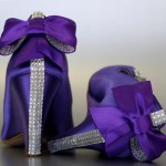 Custom_Wedding_Shoes_Purple_Peep_Toe_Wedges_Rhinestone_Strip_Bow