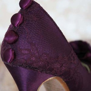 Custom Wedding Shoes Color Palette Aubergine