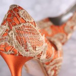 Burnt Orange Wedding Shoes Lace Overlay Design Your Own Wedding Shoes