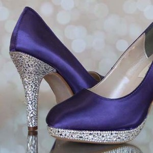 Crystal Heel and Platform Multi Sized Packed Custom Wedding Shoes