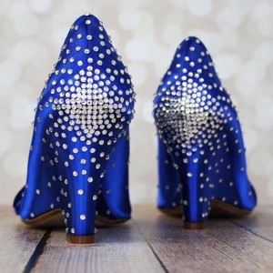 Crystal Starburst Heel Centered Heel Custom Wedding Shoes