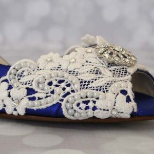 Custom Lace Applique on Toe Custom Wedding Shoes