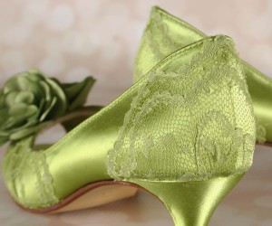 Custom Wedding Shoes Matching Lace Heel Cup
