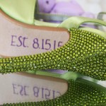 Custom Wedding Shoes Spring Green Platform TStrap Lilac Purple Flowers Crystal Heel Save the Date 2