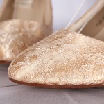 Gold Lace Wedding Shoes with Handmade Crystal Anklet Design Your Own Wedding Shoes
