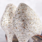 Crystal Covered Heel and Heel Cup (Packed, Same Size, Multi Color)