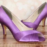 Custom Wedding Shoes: Light Purple Peeptoe Wedding Shoes with Ruching at Toe by Ellie Wren Custom Wedding Shoes