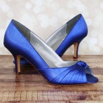 Dyeable Wedding Shoes Royal Blue Ida Peep Toes 3