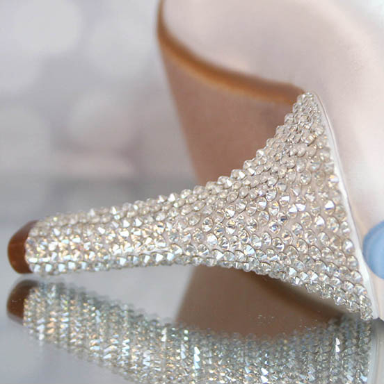 Crystal Covered Wedding Shoes: Cinderella Never Had It So Good