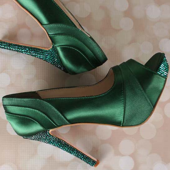 Go Green!  Yes, Green Wedding Shoes Are a Thing!