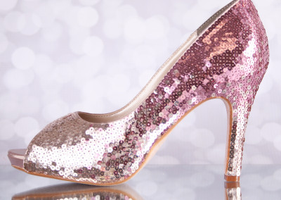 Blush Wedding Shoes with Blush and Champagne Ombre Sequins Design Your Own