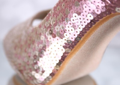 Blush Wedding Shoes with Blush and Champagne Ombre Sequins Design Your Own
