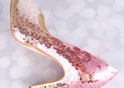 Blush Wedding Shoes with Blush and Champagne Ombre Sequins Design Your Own
