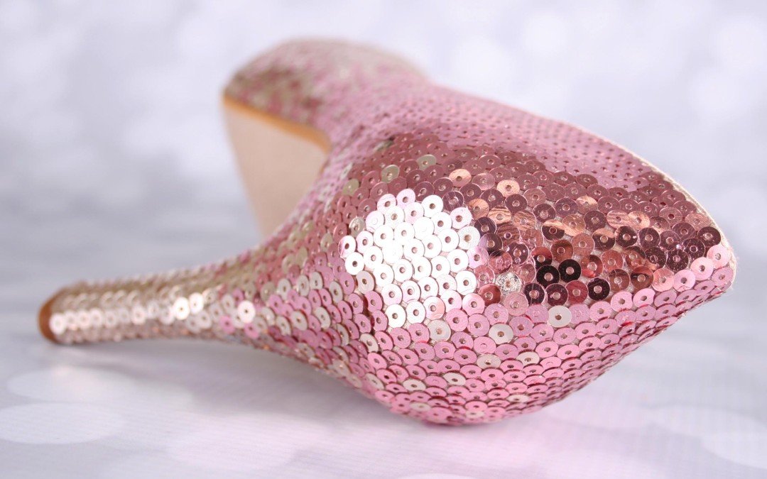 Sequin Wedding Shoes: Blush and Champagne Sequin Wedding Shoes