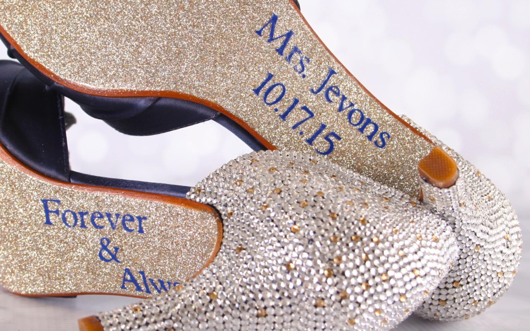 How to Wear Your Heart on Your Sole: Custom Wedding Shoes with a Save the Date Message