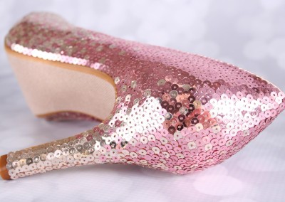 Blush Champagne Ombre Sequin Wedding Shoes Custom Design Your Own Wedding Shoes