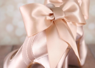 Blush Emmy Matching Bow on Back Blush Bow Platform Peeptoe Peep Toe Chiffon Panels 2
