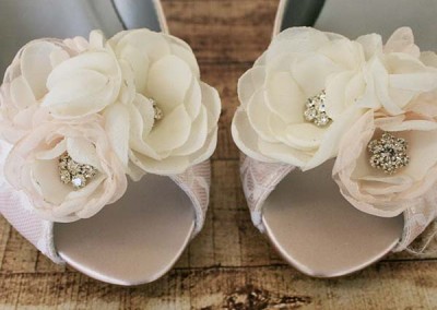 Blush Wedding Shoes Wedge Lace Heel Lace Toe Chiffon Flowers Design Your Own Wedding Shoes