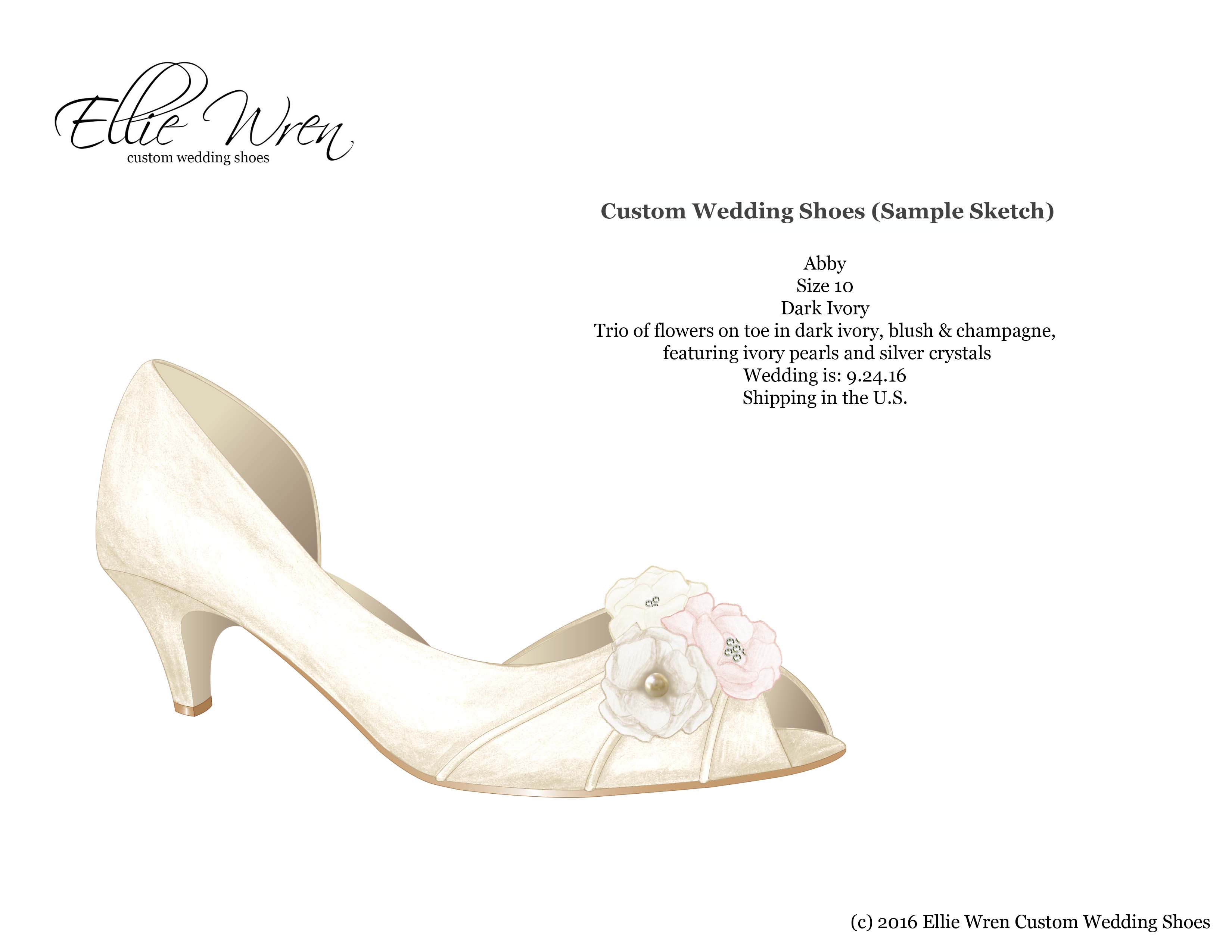 Custom Wedding Shoe Sketch Design Your Own Wedding Shoes