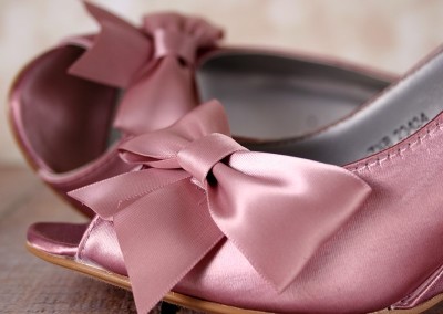 Antique Pink Wedding Shoes Wedge Wedges Matching Bow Off Center Bow Custom Wedding Shoes 4