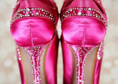 Fuchsia Emmy Platform Peep Toe Multi Size Crystal Heel Wide Spaced Crystals Heel Panels 6