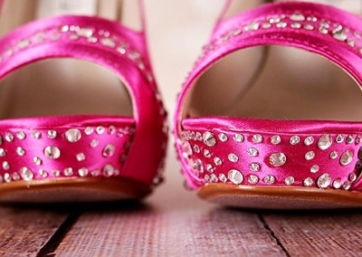 Fuchsia Emmy Platform Peep Toe Multi Size Crystal Heel Wide Spaced Crystals Heel Panels 8