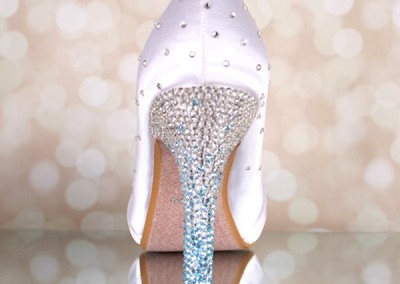 White Joyce Silver and Blue Crystal Ombre Heel Crystal Starburst I Do 1