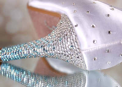 White Joyce Silver and Blue Crystal Ombre Heel Crystal Starburst I Do 2
