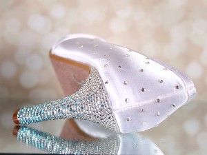 White Joyce Silver and Blue Crystal Ombre Heel Crystal Starburst I Do 8