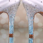 White Joyce Silver and Blue Crystal Ombre Heel Crystal Starburst I Do 8
