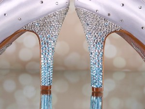 White Joyce Silver and Blue Crystal Ombre Heel Crystal Starburst I Do 8