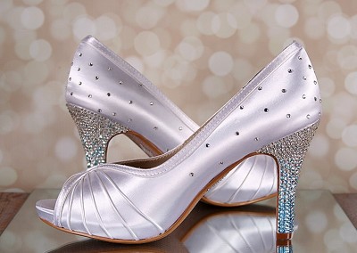 White Joyce Silver and Blue Crystal Ombre Heel Crystal Starburst I Do 6