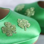 Green Shamrock Four Leaf Clover St. Patrick's Day Wedding Shoes