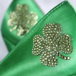 Green Shamrock Four Leaf Clover St. Patrick's Day Wedding Shoes