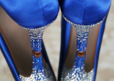 Royal Blue Wedding Shoes Platform Peep Toe Ombre Crystal Heel Ombre Crystal Platform Blue Bow Bridal Heels