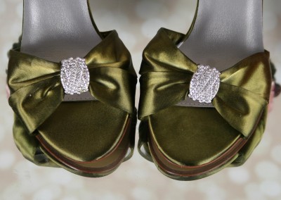 Sage Green Wedding Shoes with Plum and Pink Handmade Flowers on the Toe Design Your Own Wedding Shoes