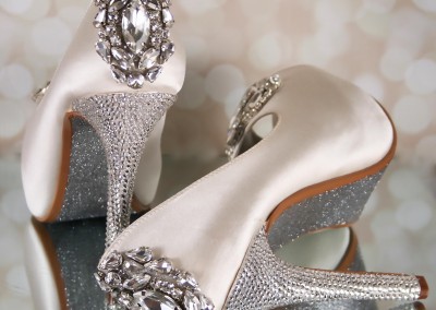 Ivory Doris Custom Crystal Adornment Heel Custom Adornment Custom Crystal Adornment Toe Silver Crystal Heel Silver Glittered Sole Custom Wedding Shoes Design My Own Wedding Shoes 2