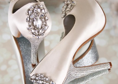 Ivory Doris Custom Crystal Adornment Heel Custom Adornment Custom Crystal Adornment Toe Silver Crystal Heel Silver Glittered Sole Custom Wedding Shoes Design My Own Wedding Shoes 4