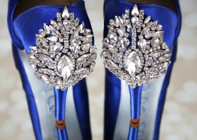 Royal Blue Wedding Shoes MacKenzie Peep Toe Peeptoe Silver Crystal Heel Silver Crystal Brooch on Heel Silver Jewel Heel Silver Painted Sole Save the Date 1