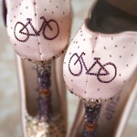 Blush Wedding Shoes Plum and Blush Ombre Heel Crystal Heel Bike Design Two Toned Bow 10