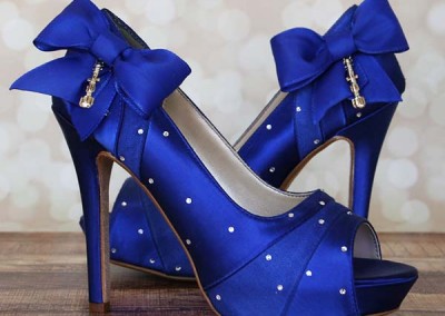 Dr Who Wedding Shoes Royal Blue Screwdriver Charm Custom Bridal Heels