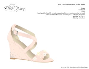 Blush Wedding Shoes Wedges Jenna Starburst Crystal Wedge Heel Flowers Scattered on Toe Design Your Own Wedding Shoes 1